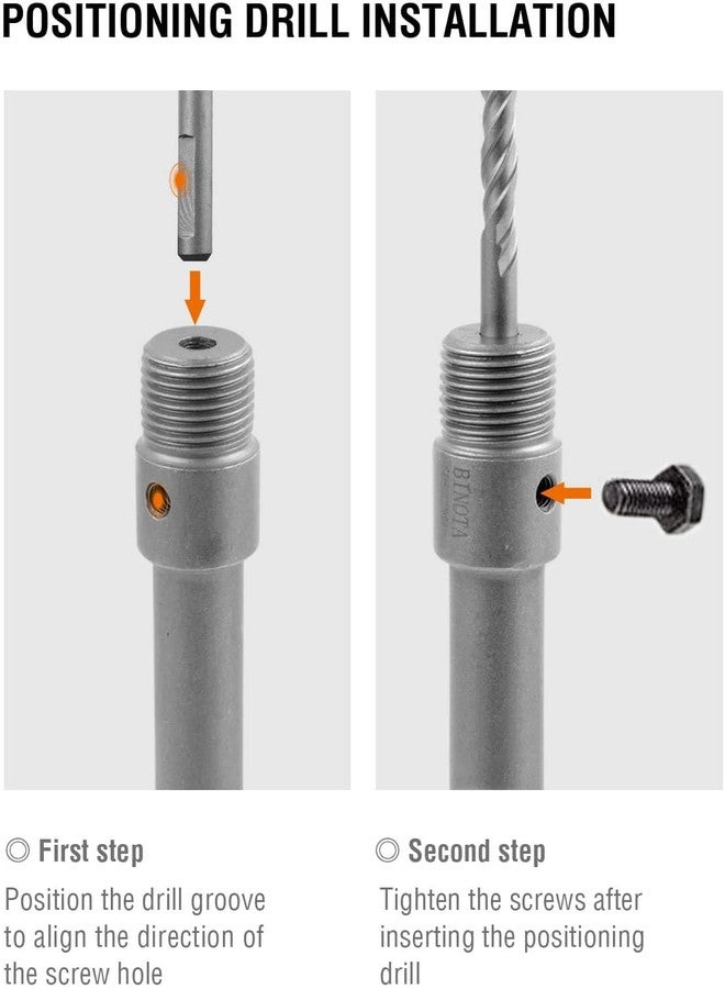 Inditrust Sds Shank Concrete Wall Drill Bit Hole Saw Cutter, 400 Mm Connecting Rod (35mm bit 400mm rod) - Image 4